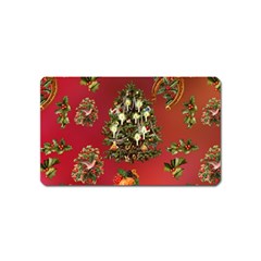 Wonderful Vintage Christmas Design Magnet (name Card)