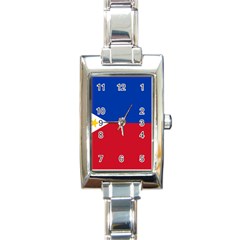 Philippines Flag Filipino Flag Rectangle Italian Charm Watch by FlagGallery