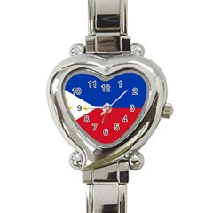 Philippines Flag Filipino Flag Heart Italian Charm Watch by FlagGallery