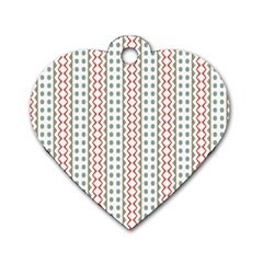 Pattern Line Background Wallpaper Dog Tag Heart (one Side)