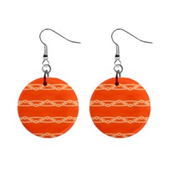 Pattern Orange Mini Button Earrings by HermanTelo