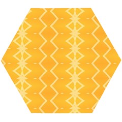 Pattern Yellow Wooden Puzzle Hexagon