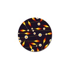 Flower Buds Floral Background Golf Ball Marker