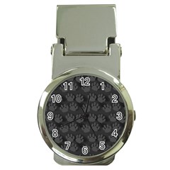 Pattern Texture Feet Dog Grey Money Clip Watches