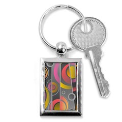 Abstract Colorful Background Grey Key Chain (rectangle) by HermanTelo