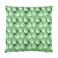 Pattern Texture Feet Dog Green Standard Cushion Case (two Sides) by HermanTelo