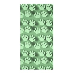 Pattern Texture Feet Dog Green Shower Curtain 36  X 72  (stall) 