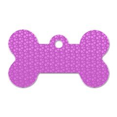 Background Polka Pink Dog Tag Bone (two Sides) by HermanTelo