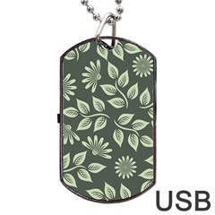 Flowers Pattern Spring Nature Dog Tag Usb Flash (two Sides)