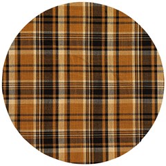 Tartan Design Wooden Puzzle Round