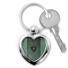 Elegant Heart With Piano And Clef On Damask Background Key Chain (heart) by FantasyWorld7