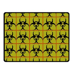 Biohazard Sign Double Sided Fleece Blanket (small)  by ArtworkByPatrick