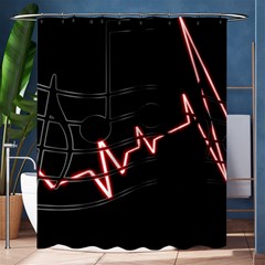 Music Wallpaper Heartbeat Melody Shower Curtain 60  X 72  (medium) 