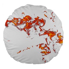 Can Walk On Fire, White Background Large 18  Premium Round Cushions by picsaspassion