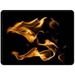 Can Walk On Volcano Fire, Black Background Fleece Blanket (large)  by picsaspassion