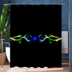 Colorful Neon Art Light Rays, Rainbow Colors Shower Curtain 60  X 72  (medium)  by picsaspassion