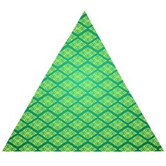 Pattern Texture Geometric Green Wooden Puzzle Triangle