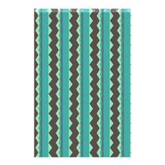 Background Chevron Blue Shower Curtain 48  X 72  (small) 