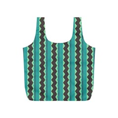 Background Chevron Blue Full Print Recycle Bag (s) by HermanTelo