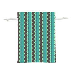 Background Chevron Blue Lightweight Drawstring Pouch (l) by HermanTelo