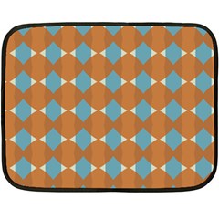 Pattern Brown Triangle Double Sided Fleece Blanket (mini) 