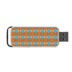 Pattern Brown Triangle Portable Usb Flash (one Side)