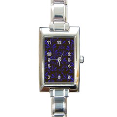 Zappwaits Flower Rectangle Italian Charm Watch by zappwaits