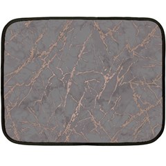 Marble Old Vintage Pinkish Gray With Bronze Veins Intrusions Texture Floor Background Print Luxuous Real Marble Fleece Blanket (mini) by genx