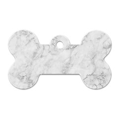 White Marble Texture Floor Background With Dark Gray Grey Texture Greek Marble Print Luxuous Real Marble Dog Tag Bone (two Sides) by genx