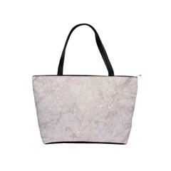 Pink Marble Beige Texture Floor Background With Shinny Pink Veins Greek Marble Print Luxuous Real Marble  Classic Shoulder Handbag by genx