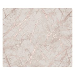 Pink Marble Beige Texture Floor Background With Shinny Pink Veins Greek Marble Print Luxuous Real Marble  Double Sided Flano Blanket (small)  by genx