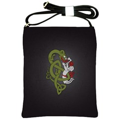 Pepe The Frog Rare Celtic Viking Norse Dragon Pattern Deus Vult Medieval Wojak Crusader Shoulder Sling Bag by snek