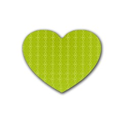 Background Texture Pattern Green Rubber Coaster (heart)  by HermanTelo