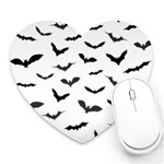 Bats Pattern Heart Mousepads Front