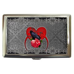 Wonderful Crow On A Heart Cigarette Money Case by FantasyWorld7