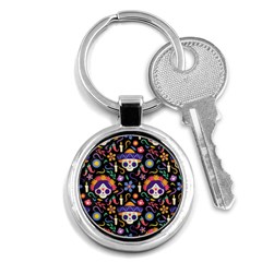 Dia De Los Muertos Key Chain (round) by Sobalvarro