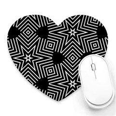 Formes Geometriques Etoiles/carres Heart Mousepads