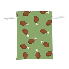 Turkey Leg Pattern - Thanksgiving Lightweight Drawstring Pouch (s) by Valentinaart