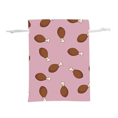 Turkey Leg Pattern - Thanksgiving Lightweight Drawstring Pouch (l) by Valentinaart