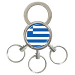 Greece Flag Greek Flag 3-Ring Key Chain Front