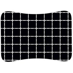 Pattern Carreaux Blanc/noir Velour Seat Head Rest Cushion by kcreatif