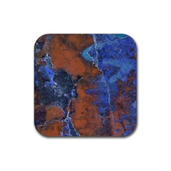 Grunge Colorful Abstract Texture Print Rubber Coaster (square) 