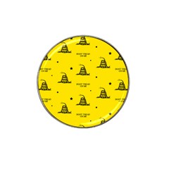 Gadsden Flag Don t Tread On Me Yellow And Black Pattern With American Stars Hat Clip Ball Marker (10 Pack) by snek