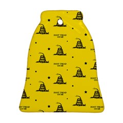 Gadsden Flag Don t Tread On Me Yellow And Black Pattern With American Stars Bell Ornament (two Sides) by snek