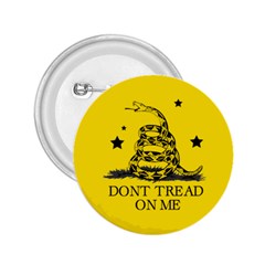 Gadsden Flag Don t Tread On Me Yellow And Black Pattern With American Stars 2 25  Buttons by snek