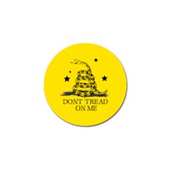 Gadsden Flag Don t Tread On Me Yellow And Black Pattern With American Stars Golf Ball Marker by snek