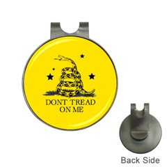 Gadsden Flag Don t Tread On Me Yellow And Black Pattern With American Stars Hat Clips With Golf Markers by snek