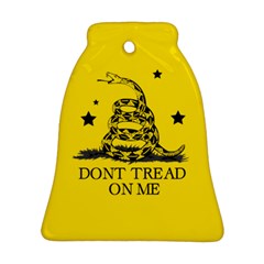 Gadsden Flag Don t Tread On Me Yellow And Black Pattern With American Stars Ornament (bell) by snek