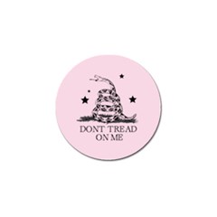 Gadsden Flag Don t Tread On Me Light Pink And Black Pattern With American Stars Golf Ball Marker by snek