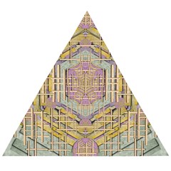 Temple Of Wood With A Touch Of Japan Wooden Puzzle Triangle by pepitasart